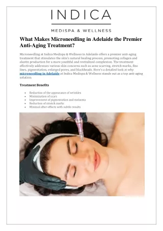 What Makes Microneedling in Adelaide the Premier Anti-Aging Treatment