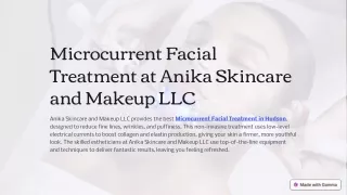 Microcurrent Facial Treatment at Anika Skincare and Makeup LLC