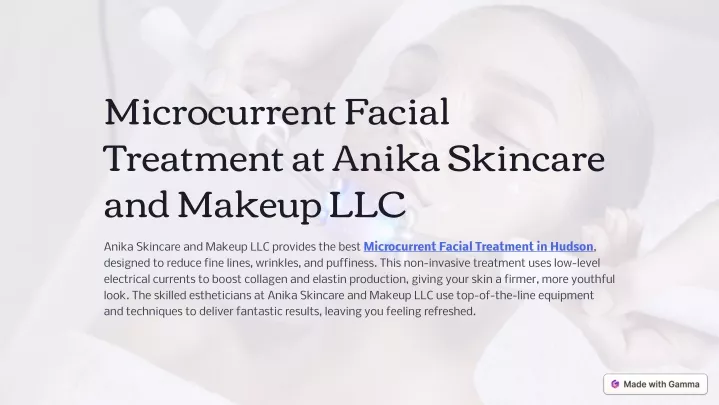 microcurrent facial treatment at anika skincare