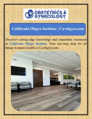 California Obgyn Institute Ca-obgyn.com