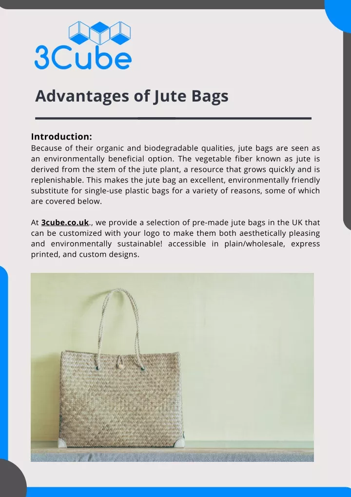 advantages of jute bags