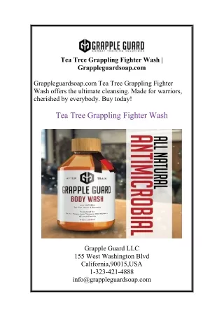 Tea Tree Grappling Fighter Wash | Grappleguardsoap.com