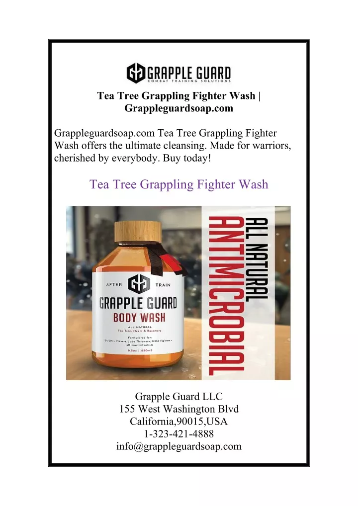 tea tree grappling fighter wash grappleguardsoap