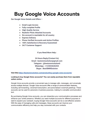 PPT - Buy Google Voice Accounts PowerPoint Presentation, free download ...