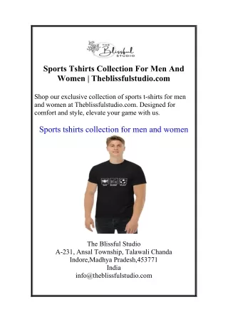 Sports Tshirts Collection For Men And Women | Theblissfulstudio.com