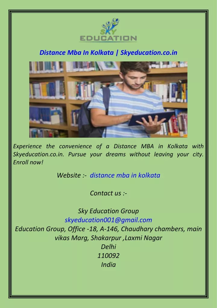 distance mba in kolkata skyeducation co in