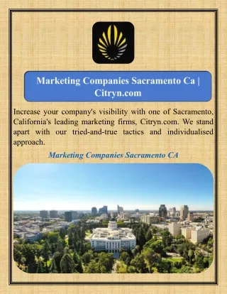 Marketing Companies Sacramento Ca Citryn.com