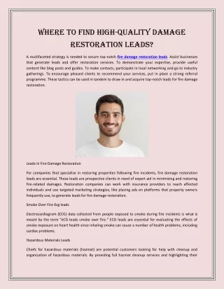 where to find high quality damage restoration