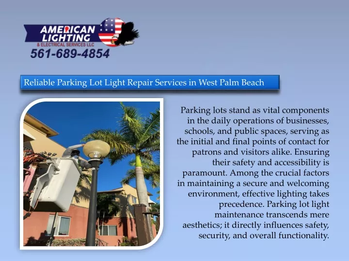 reliable parking lot light repair services