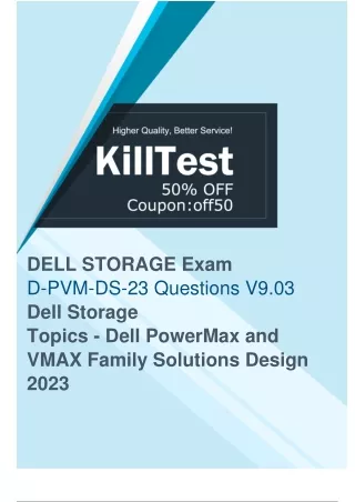 DELL EMC D-PVM-DS-23 Exam Questions - Clear Your Exam with Good Marks