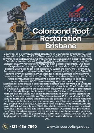 Colorbond Roof Restoration Brisbane-Brisco Roofing
