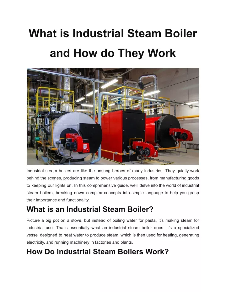 what is industrial steam boiler