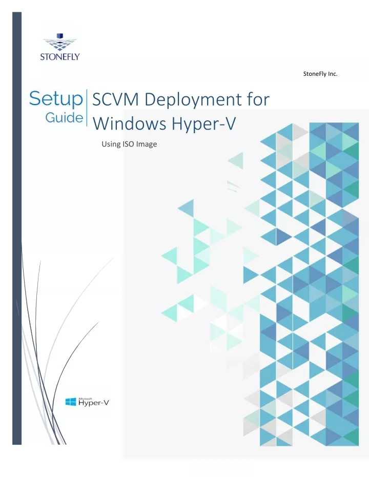 stonefly inc scvm deployment for windows hyper v