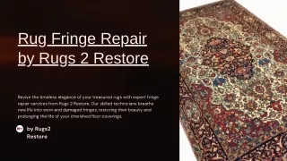 Restore Your Rug's Beauty