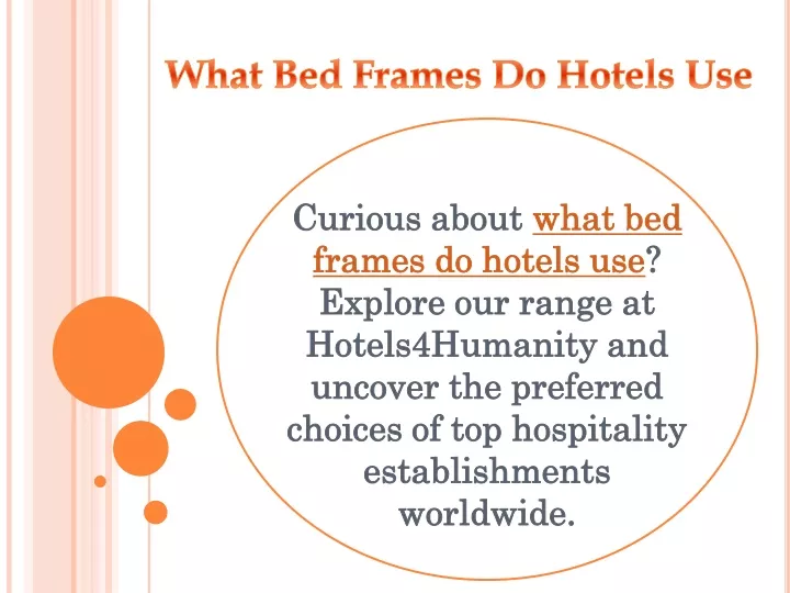 what bed frames do hotels use