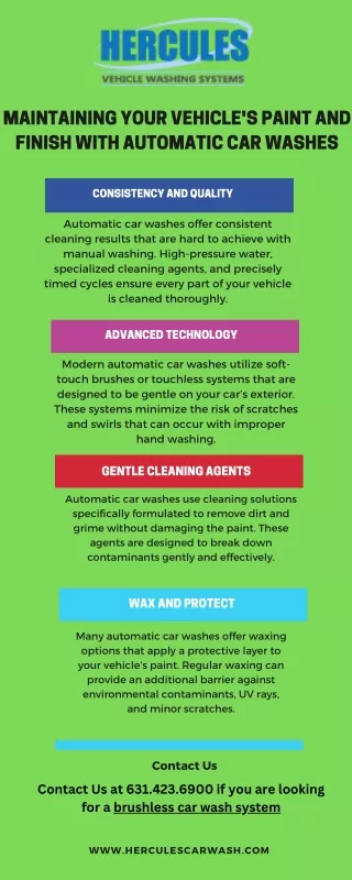 Maintaining Your Vehicle's Paint and Finish with Automatic Car Washes