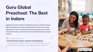 Kids School in Indore- Guru Global School