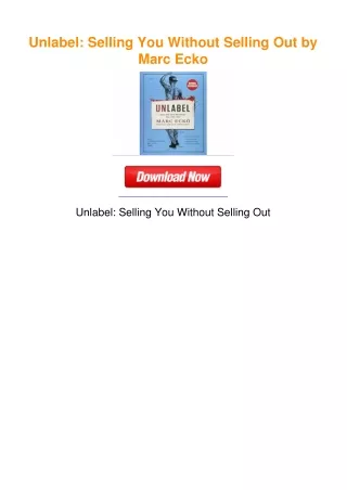 Unlabel: Selling You Without Selling Out by Marc Ecko