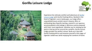 gorilla leisure lodge