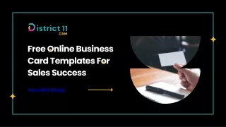 Free Online Business Card Templates For Sales Success