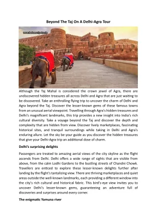 Beyond The Taj On A Delhi-Agra Tour