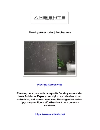 Flooring Accessories | Ambientz.me