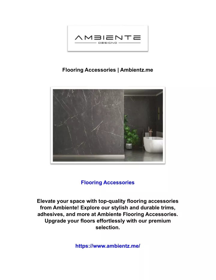 flooring accessories ambientz me