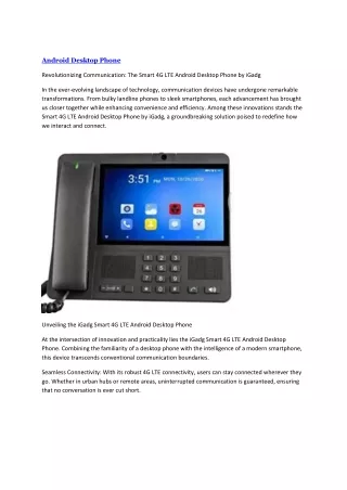 android desktop phone