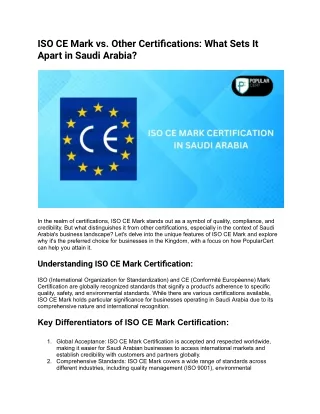 ISO CE Mark vs. Other Certifications_ What Sets It Apart in Saudi Arabia_ (1)