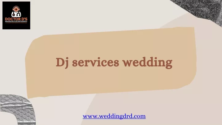 dj services wedding