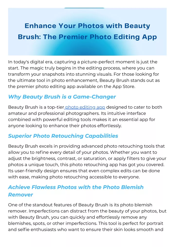 enhance your photos with beauty