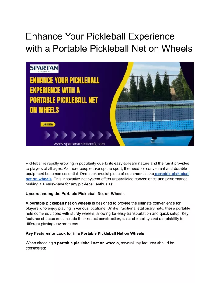 enhance your pickleball experience with