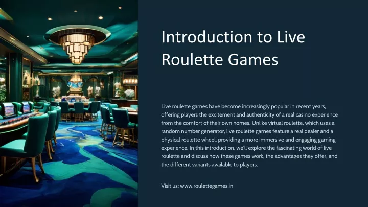 introduction to live roulette games