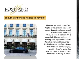 Luxury Car Service Naples to Ravello