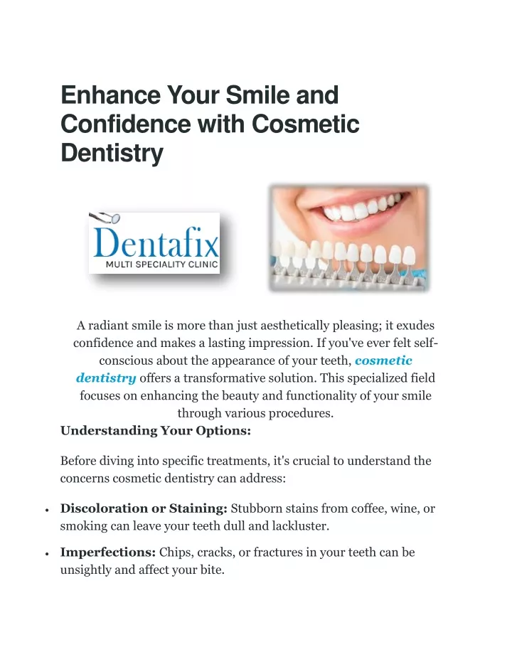 enhance your smile and confidence with cosmetic