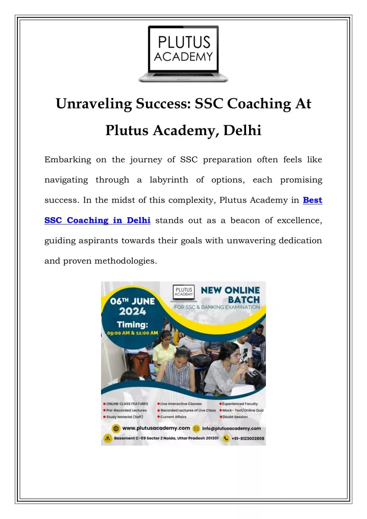 unraveling success ssc coaching at