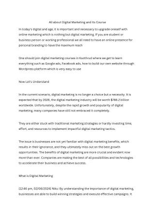 All about Digital Marketing and Its Course (1)
