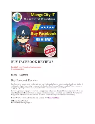 BUY FACEBOOK REVIEWS