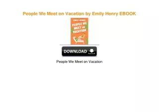 People We Meet on Vacation by Emily Henry EBOOK
