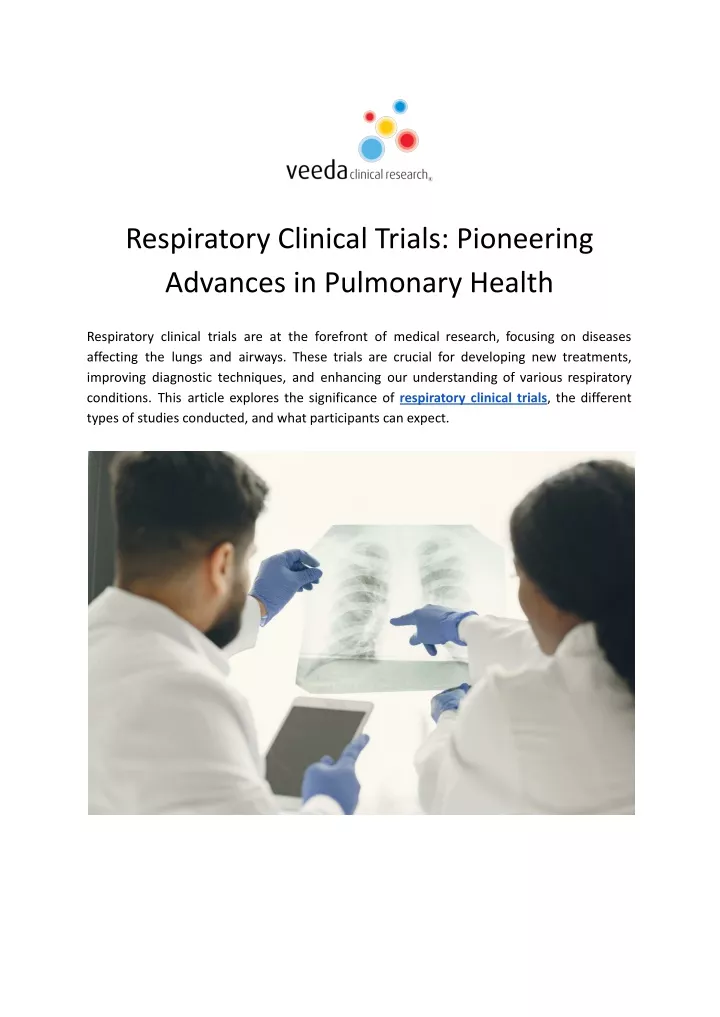 respiratory clinical trials pioneering advances