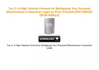 You 2: A High Velocity Formula for Multiplying Your Personal Effectiveness in Quantum