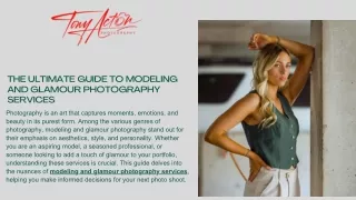 Elevate Your Look with Expert Modeling and Glamour Photography services