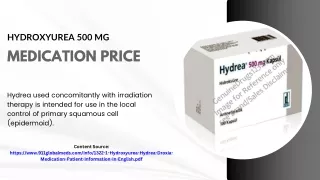 Hydroxyurea 500 mg medication price