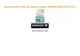 Every Summer After by Carley Fortune ^DOWNLOAD E.B.O.O.K.#