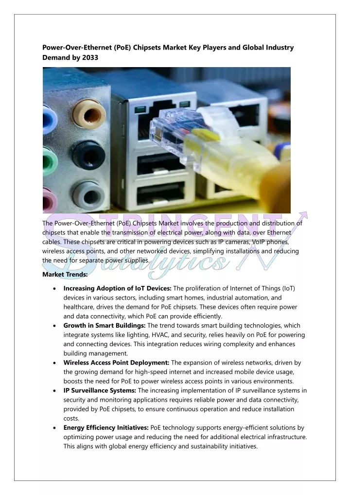 power over ethernet poe chipsets market