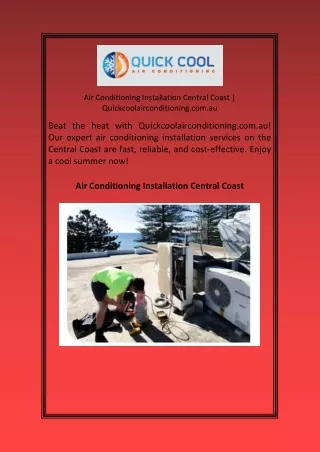Air Conditioning Installation Central Coast Quickcoolairconditioning com au