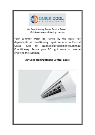 Air Conditioning Repair Central Coast Quickcoolairconditioning com au