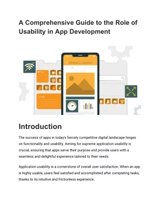 A Comprehensive Guide to the Role of Usability in App Development