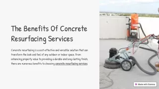 The Benefits Of Concrete Resurfacing Services
