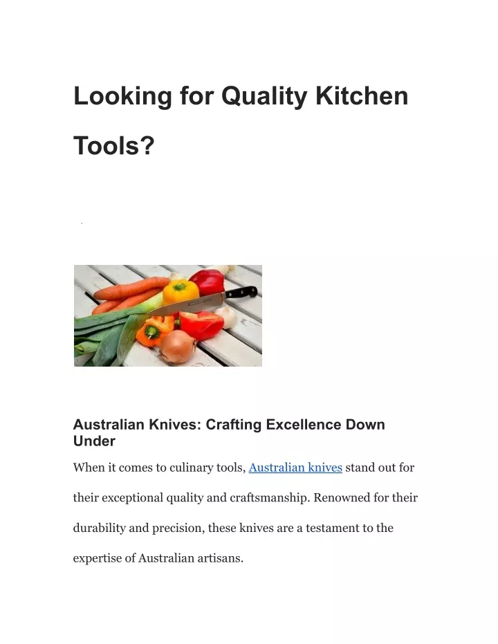 looking for quality kitchen